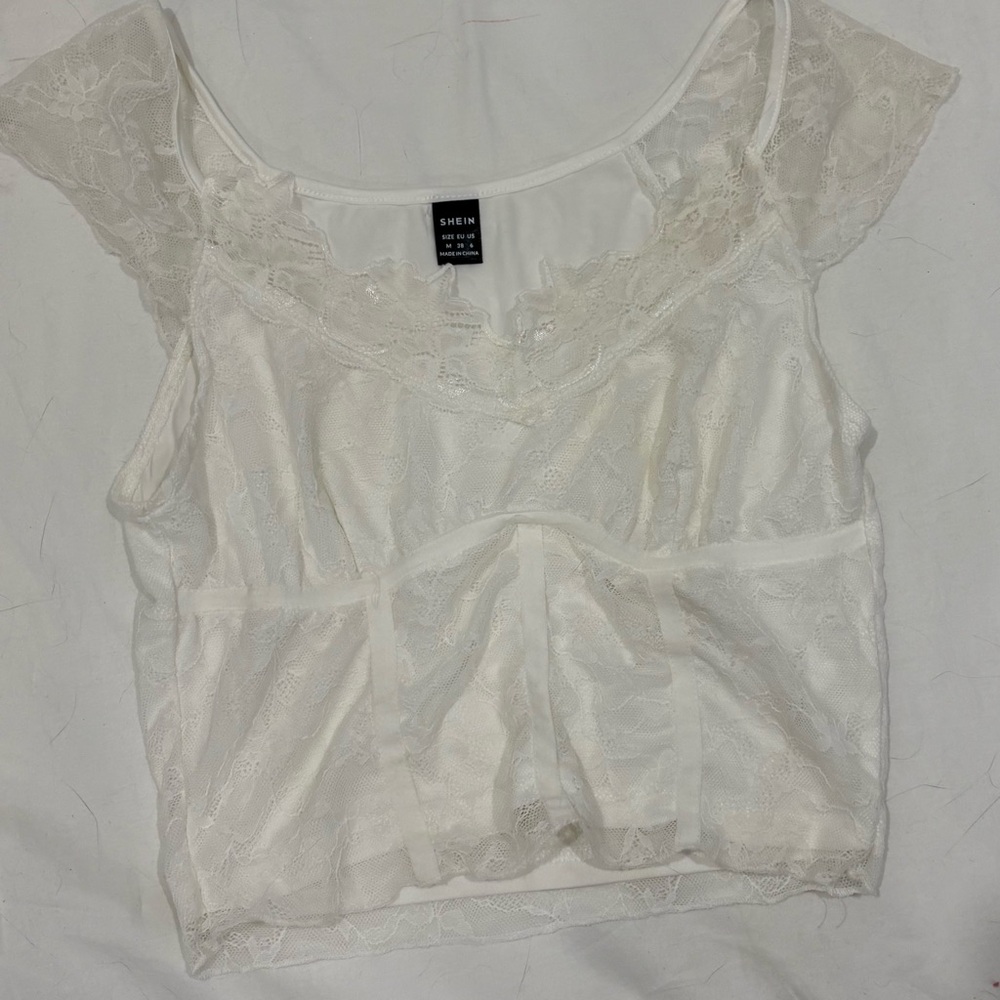 Elegant Lace White Top